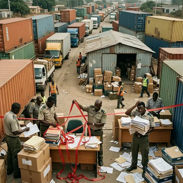 Trade fragmentation at a broken trade route